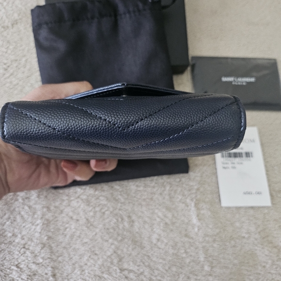 YSL trifold wallet Navy Blue - Picture 6 of 8